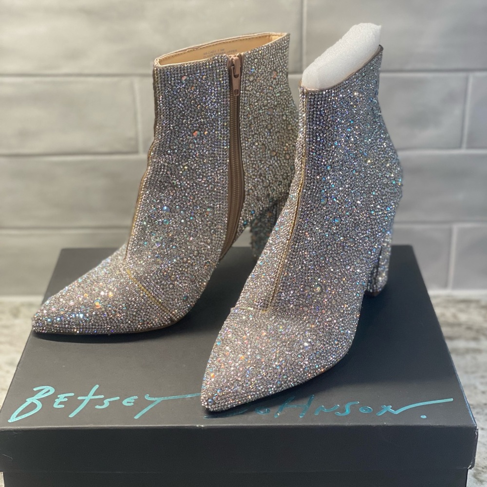Betsey Johnson Cady Rhinestone Boots